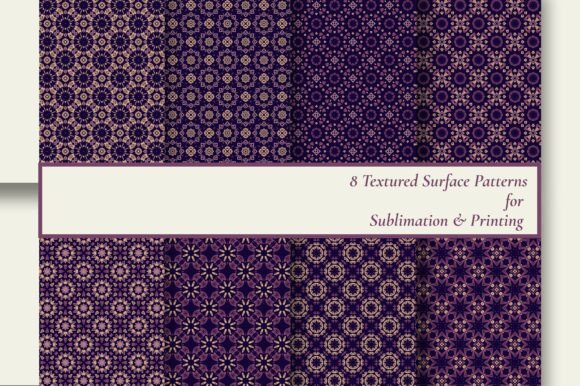 8 Purple Jewel Tone Seamless Patterns