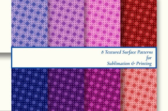 8 Seamless Art Deco Floral Patterns