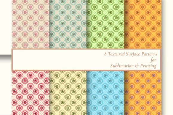 8 Vintage Floral Batik Seamless Patterns