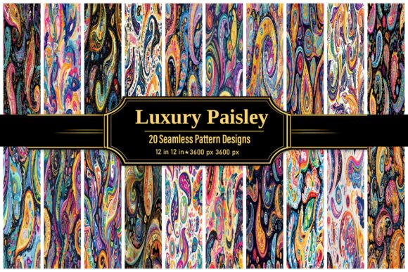 Artistic Paisley Seamless Patterns