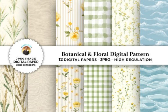 Botanical Floral Digital Patterns