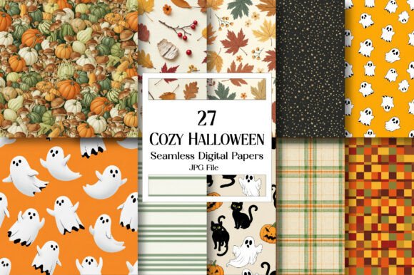 Cozy Halloween - Seamless Patterns: A Stylish Addition to Your Design Projects