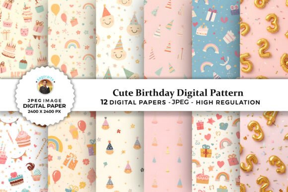 Cute Birthday Digital Patterns for Every Creative Need