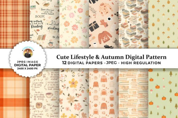 Cute Lifestyle Autumn Digital Patterns