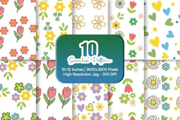 Floral Spring Seamless Patterns Bundle: A Fresh and Cheerful Design Solution