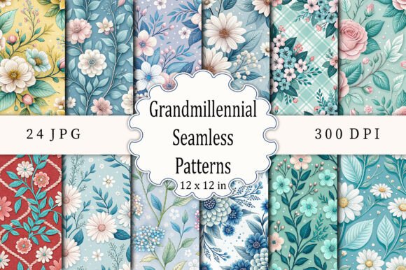Grandmillennial Seamless Patterns 1: A Practical Guide for Designers and Creatives