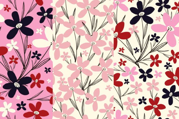 Hand Drawn Floral Patterns Pack: A Creative Resource for Designers and Artists