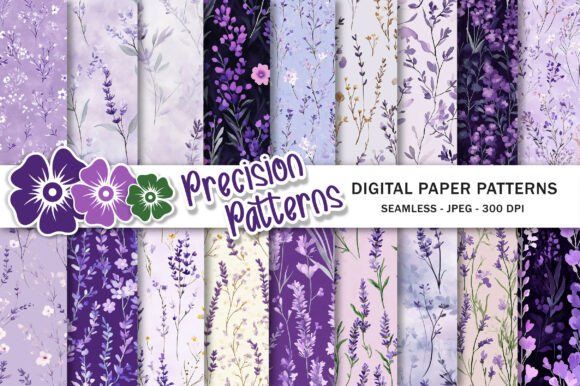 Lavender Meadow Spring Patterns: A Versatile Digital Design Resource for Modern Creatives