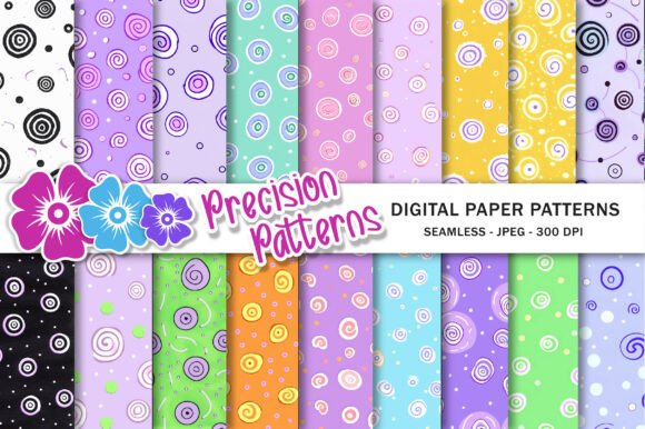 Swirl Dot Purple Patterns Bundle: A Versatile Design Resource for Creative Projects