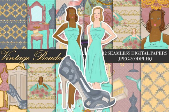 Vintage Fashion Seamless Patterns: Timeless Design for Modern Creativity