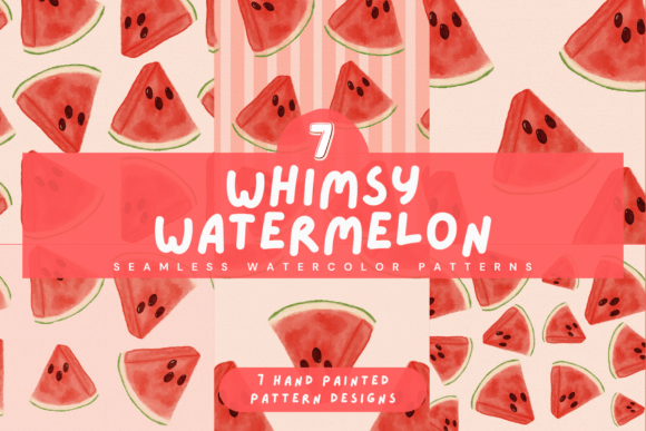 Whimsy Watermelon Seamless Patterns